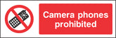 Camera phones prohibited Sign